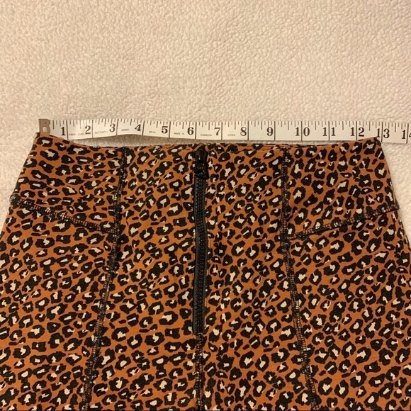 Free People Animal Print Bike Shorts “Lucky Strike” Cheetah Leopard High Rise - Picture 8 of 14